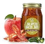 Green Jay Gourmet Jalapeno Bacon Jam - Classic Spread for Burgers, Sandwiches, Toast, Charcuterie - Sweet, Savory Flavoring for Meat, Poultry, Dressing - Zero Trans Fat, No MSG, Gluten-Free - 20oz Jar