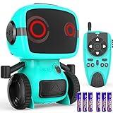 Dandist Robot Toys - Kids Toys RC Robots, Remote Control Toy with Talkie and Programming Function, Auto-Demo, Flexible RC Servo Arms, Dance Moves, Music, Shining Big Eyes, Boys Girls Birthday Gifts