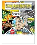 Zoco - Natural Disaster - Kids Educational Coloring Books (50 Bulk Pack, Without Crayons) - Disaster Emergency Awarness - Handout - Games, Puzzles, Activities for Kids