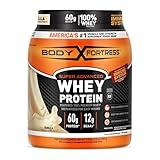 Body Fortress Super Advanced Whey Protein Powder, Vanilla, 60g Protein & 12g BCAAs Per 2 Scoops, Muscle Gain & Recovery, Immune Support with Vitamins C & D, 1.74lbs (Packaging May Vary)