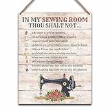 In My Sewing Room Wall Art Hanging Decor, Sewing Notions Supplies Gifts for Quilters, Sewing Lover Gifts for Home Office Bar Farm Store Garage (A04)