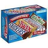 SNICKERS, TWIX, MILKY WAY, 3 MUSKETEERS, Full Size Halloween Candy Bar Variety Pack, 33.31oz/18 Pack