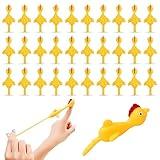 BUVUDI 30 Pieces Rubber Chicken Slingshot Rubber Chickens Flying Chicken Slingshot Flicken Chicken Game Finger Slingshot Chicken Toys Chicken Flingers Flinging Chickens for Party Favors Activity Gift