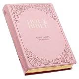 KJV Holy Bible, Giant Print Full-size Faux Leather Red Letter Edition - Thumb Index & Ribbon Marker, King James Version, Pink (KJV Full Size GP Editions)