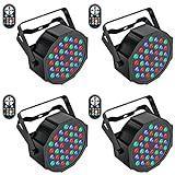 Stage Lights 36 LED Par Lights, U`King RGB Uplights Stage Lighting Indoor for Christmas Halloween Music Party Disco Wedding, Remote Control, DMX Control Sound Activated Party Lights