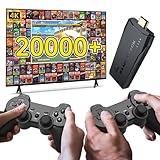 Crazyboy Retro Gaming Console: Retro Game Stick, Wireless Game Stick, Game Stick 4k, 20,000+ Retro Games 64GB, TV-Connectable Game Console(Brilliant Black