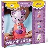 qollorette Felt Craft Kit - Make Your Own Kitty Toy and Friend - Beginner Sewing Kit for Kids, Learn to Sew & Play