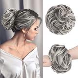 FESHFEN Messy Hair Bun Hair Pieces Wavy Curly Large Hair Bun Scrunchies Extensions Synthetic Chignon Hairpieces for Women Girls, 1.94oz