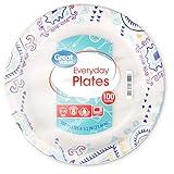 Great Value Value 8 5/8" Heavy Duty Premium Party Paper Plates, 100 ct