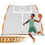 MR Basketball Defense Return Net, Basketball Yard Guard Defensive Net, Sports Defender Net, Hoop Rebound Back Netting Attachment for Yard, Rebounder Safety Backstop Barricade 12’x13’