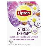 Lipton Herbal Supplement For a Relaxing Cup of Tea Stress Therapy With Natural Essential Oils and Caffeine Free 15 count