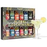 Thoughtfully Cocktails, Global Cocktail Mixer Set, Vegan and Vegetarian, Flavors Margarita, Moscow Mule and More, Set of 12 (Contains NO Alcohol)