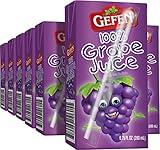 Gefen Grape juice Box Drink, 6.75oz (27 Pack) 100% Grape Juice, Tasty & Refreshing, Kosher for Passover, Drinking Straw included