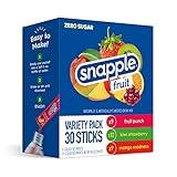 Snapple Powder Drink Mix Variety Pack - 30 Powder Sticks | Assorted Flavors, Zero Sugar | On-the-Go Hydration for Refreshing Beverages