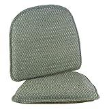 Klear Vu Raindrop The Gripper Non Slip Chair Cushions, Soft & Comfortable Seat Pad, Sitting Pillow for Kitchen, Dining or Office, 2 Count (Pack of 1), Celadon