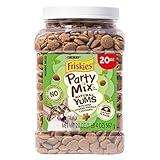 Purina Friskies Made in USA Facilities, Natural Cat Treats, Party Mix Natural Yums Catnip Flavor - 20 oz. Canister