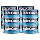 Safe Catch Canned Wild Tuna Fish, Wild Caught, Lowest Mercury, Gluten-Free, Kosher, Non-GMO, Whole30 Approved, Paleo, Keto Food, 5oz Can, 12-Pack