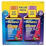 Theraflu ExpressMax Severe Cold and Cough Medicine, Daytime and Nighttime Cough and Cold Medicine for Cough Relief, Berry Flavor - 8.3 Fl Oz x 2