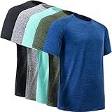 BALENNZ Workout Shirts for Men, Moisture Wicking Quick Dry Active Athletic Men's Gym Performance T Shirts Medium