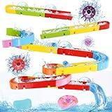 Bath Toys for Kids Ages 2-4-8 Mold Free Toddler Bath Toys 38 PCS Bathtub Shower Toys DIY Water Slippery Slide Birthday Gift for 2 3 4 5 6 7 8 Year Old Boys Girls