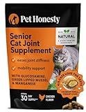 Pet Honesty Cat Hip & Joint Health Chews - Glucosamine for Cats, Cat Joint Support Supplement, Cat Health Supplies & Hip Support, Cat Vitamins for Indoor Cats & Outdoor Cats - Chicken (30-Day Supply)