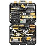 DEKOPRO 228 Piece Socket Wrench Auto Repair Tool Combination Package Mixed Tool Set Hand Tool Kit with Plastic Toolbox Storage Case