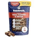 Pawstruck Vet Recommended Air Dried Dog Food Toppers for Picky Eaters - Made in USA with Real Beef - Premium All Natural Meal Mix-in Kibble Seasoning Enhancer - 8 oz - Packaging May Vary