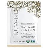 Truvani Vegan Pea Protein Powder | Vanilla | 20g Organic Plant Based Protein | 1 Serving | Keto | Gluten & Dairy Free | Low Carb | No Added Sugar