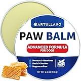 Natural Dog Paw Balm - Dog Paw Pad Balm - Dog Paw Protector - Protect - Nourish - Repair Dry, Cracked & Damaged Paws - Cream Butter, Wax - Paw Soother for Dogs - Effective & Safe - 2.1 Oz