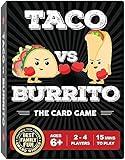 Taco vs Burrito Family Board Games for Kids 6-8, 8-12 & Up - Fun Travel Family Card Games for Everyone, Gifts for 7, 8, 9 and 10 Year Old Boys and Girls