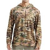 SPOORYYO sales clearance today deals prime Camo T Shirt for Men Crew Neck Long Sleeve Loose Fit Comfy Soft Shirt Outdoor Hunting Hiking Camping Camouflage Tops