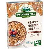 Cascadian Farm Organic Hearty Morning Fiber Cereal, Non-GMO, 14.6 oz.