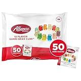 Albanese World's Best 12 Flavor Gummi Bear Cubs Snacks - Mini 0.5oz Packs (Pack of 50), Individually Wrapped Bulk Candy, Back to School Lunchbox Treat