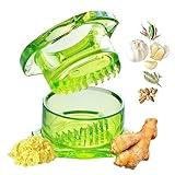 NexTrend Garlic Twister 4th Gen - Multifunctional Garlic/Ginger/Herb/Nuts, Garlic Press Kitchen Mincer and Grinder, Easy to Clean! (Green)