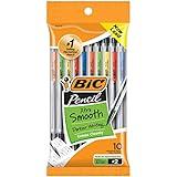 BIC Xtra-Smooth Mechanical Pencils With Erasers, Medium Point (0.7mm), 10-Count Pack, Mechanical Pencils for School or Office Supplies (MPP101-BLK)