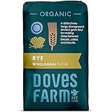 Doves Farm Organic Rye Wholemeal Flour | Stoneground Ancient Grain Flour | for Breads, cakes & Biscuits Baking | High in Fiber | Imported from UK | 35.27 Oz (1kg)