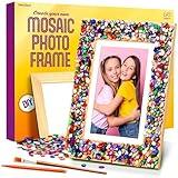 Dan&Darci DIY Mosaic Picture Frame Kit for Kids - Arts and Craft Kits for Girls & Boys- Easter Crafts- Photo Birthday Gifts for Ages 6, 7, 8, 9, 10, 11, 12, Gift for Teens, Tweens, 6-8, 8-12, 10-12