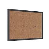 U Brands Cork Bulletin Board, 18" x 24", Black Wood Frame (026U00-01)