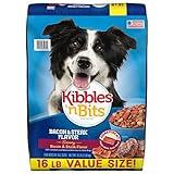 Kibbles N Bits Bacon & Steak Flavor Dry Dog Food, 16 lb Bag