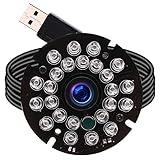 1080P Day Night Vision USB Camera Module IR Infrared Webcam Board 3.6mm Lens Wide Angle PC Camera Mini UVC USB2.0 Lightburn Camera High Speed 100fps Industrial Video USB with Camera for Computer