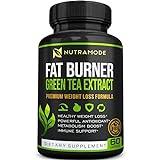 Premium Green Tea Extract Fat Burner Supplement with EGCG-Natural Appetite Suppressant-Healthy Weight Loss Diet Pills That Work Fast for Women and Men-Detox Metabolism Booster to Burn Belly Fat Fast