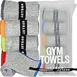 Acteon Microfiber Quick Dry Gym Towel, Silver ION Odor-Free Absorbent Fiber, Fast Drying, Men & Women Workout Gear for Body Sweat, Working Out, Towels