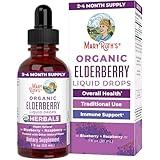 MaryRuth's Elderberry Syrup | USDA Organic | Sugar Free Immune Support Supplement for Adults & Kids, Ages 1+ | Vegan, Non-GMO, Immune Boosters, Clean Label Project Verified | 1 Fl Oz