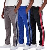 3 Pack: Mens Sweatpants Open Bottom Baggy Track Pants Active Athletic Workout Gym Training Tech Fleece Tapered Slim Tiro Tricot Wide Leg Sports Running Casual Quick Dry Fit Soccer Casual-Set 5,L