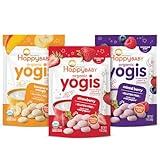 Happy Baby Organics Yogis Freeze-Dried Yogurt & Fruit Snacks, 3 Flavor Variety Pack, 1 Ounce (Pack of 3)