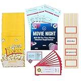 SIMPLY RSB Deluxe Movie Night Décor DIY Kit - Concession Stand Decorations, Movie Tickets, Popcorn Bags, Trivia Cards and More (28 piece)