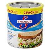 Swanson White Premium Chunk Canned Chicken Breast in Water, Fully Cooked Chicken, 12.5 OZ Can (Pack of 2)