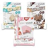 Power Crunch Protein Wafer Bars and Power Crunch KIDS Protein Bars, Variety Pack, (15 Count) High Protein Snacks with Delicious Taste