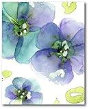 Courtside Market WEB-SG462-16x20 16 x 20 in. Blue Flowers Gallery-Wrapped Canvas Wall Art