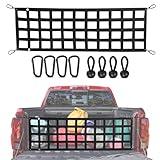 Tailgate Net for Pickup Truck Bed - Cargo Trucks Bed Divider for Full Size Truck 60'' x 18'' (Black) - Mesh Tail gate Competible with Chevy, Ford, Tacoma, Toyota, Ram